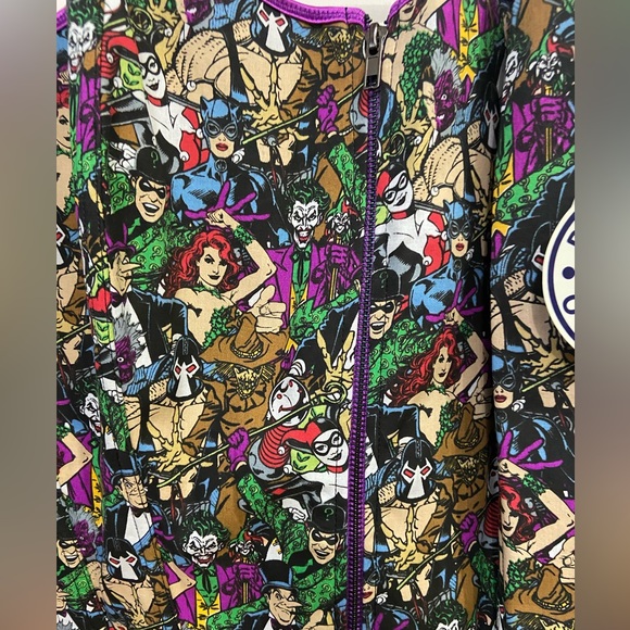 Torrid DC Comic Villains Bustier. Purple trim and lace up back. Zipper front. - Picture 4 of 12